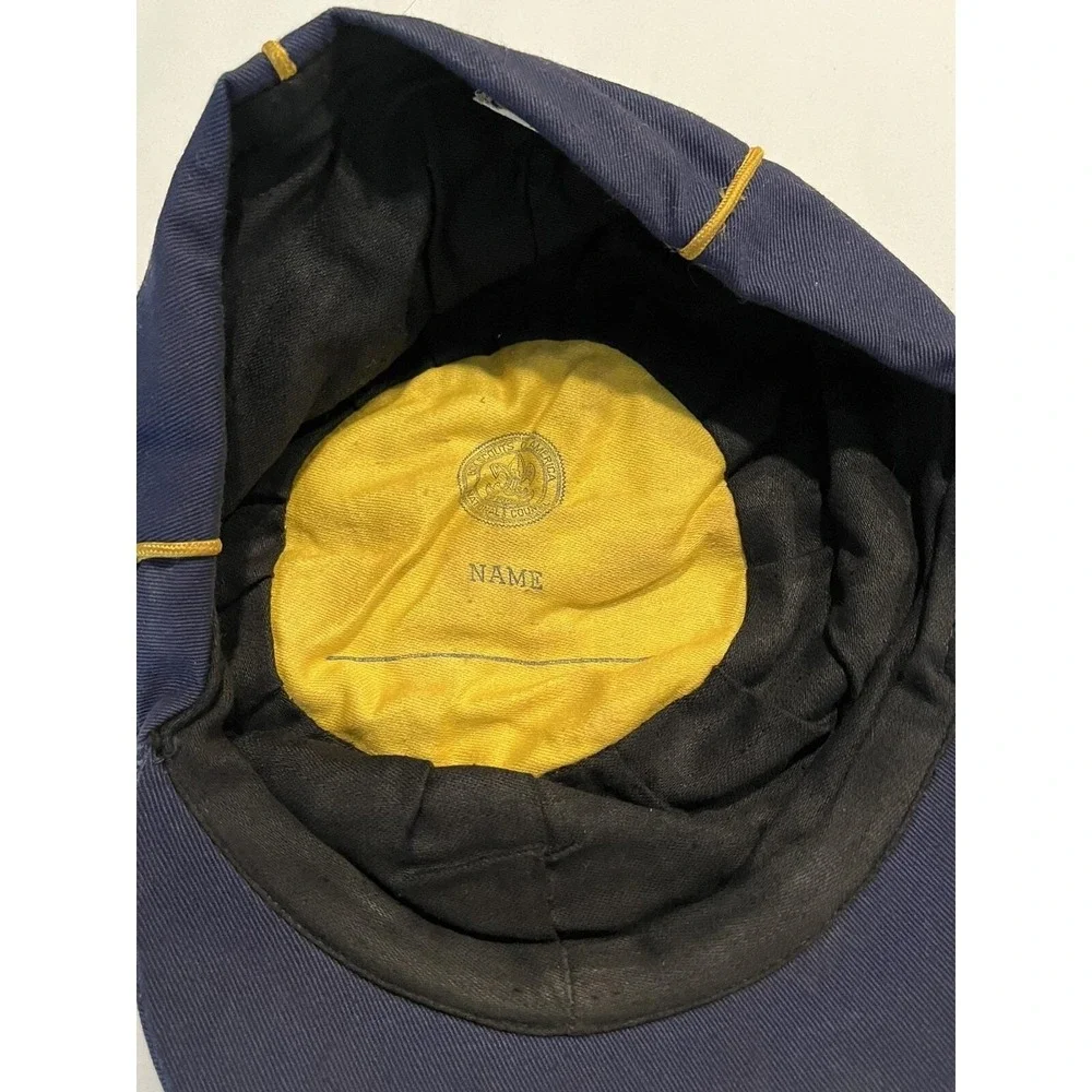 VINTAGE 1960's BSOA Official‎ Cub Scouts Cap Hat Blue & Gold Size 6 7/8ths